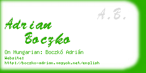 adrian boczko business card